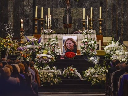 The funeral of María Villar in Spain on September 26.