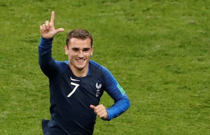 Griezmann celebra su gol en la final ante Croacia.