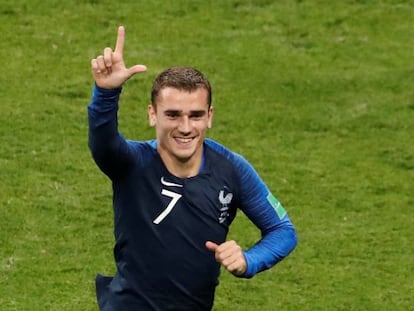 Griezmann celebra su gol en la final ante Croacia.