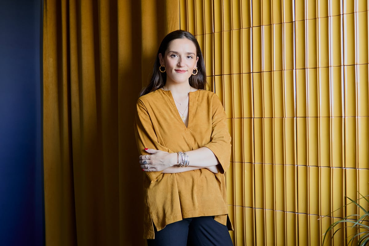 La arquitecta Federica Aridon, en su piso de Madrid.