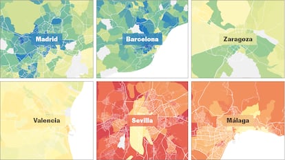 Mapa de la renta de padres e hijos: ¿en qué ciudades funciona mejor el ascensor social?