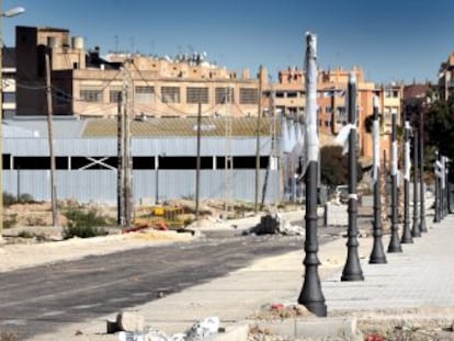 Obras del PAI de Patraix, en Valencia, cuya modificación levantó protestas vecinales.