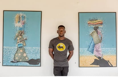 El artista maliense Mohamed Dembélé.