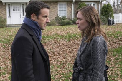 Escena de 'La chica del tren', con Justin Theroux y Emily Blunt.