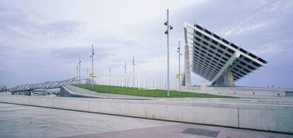 Paneles solares en el Port Forum Barcelona