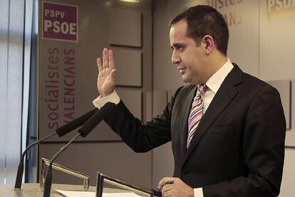 Jorge Alarte, ayer, durante su comparecencia ante los periodistas.