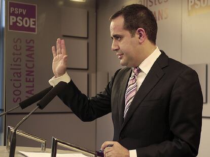 Jorge Alarte, ayer, durante su comparecencia ante los periodistas.