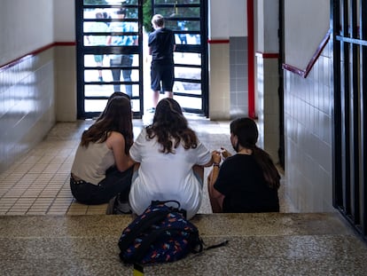 Alumnos de un instituto valenciano.