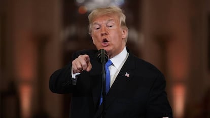 El presidente de EE UU, Donald Trump, en la casa Blanca (Washington), el pasado 7 de noviembre.