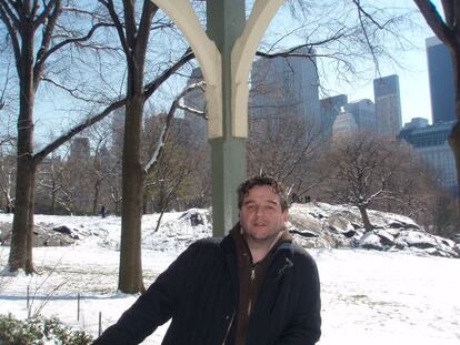 Pablo Moreno en Central Park nevado