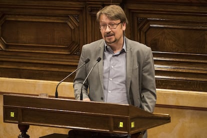 Domenech interviene en el pleno de investidura para elegir a Quim Torra como nuevo presidente de la Generalitat. 