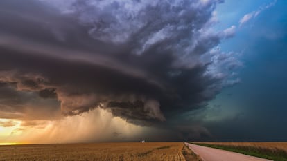 Imagen de un tornado en Oklahoma, EE UU.