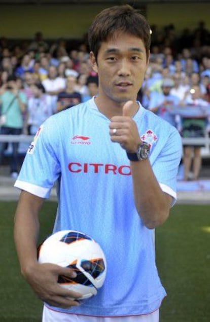 Park Chu-Young, con la camiseta del Celta.
