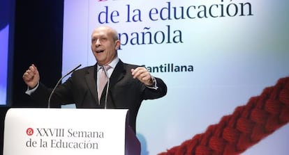 El ministro Wert, durante su intervención.