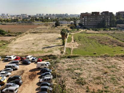 Vista del solar que los vecinos de Benimaclet transformaron un tiempo después en huertos urbanos.