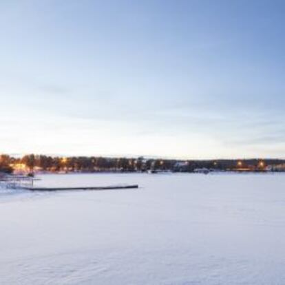 Lago Inari, en Finlandia