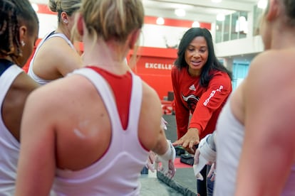 Rutgers women’s gymnastics coach Umme Salim-Beasley