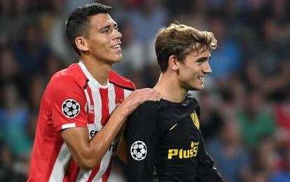 Héctor Moreno y Griezmann.