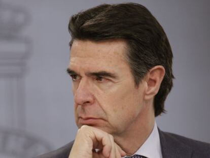 El ministro de Industria, Energ&iacute;a y Turismo, Jos&eacute; Manuel Soria, tras el &uacute;ltimo Consejo de Ministros.