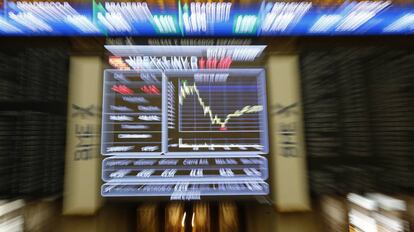 El Ibex 35 durante la jornada de este miércoles.
