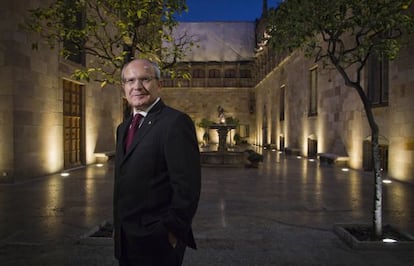 José Montilla, en el Pati dels Tarongers de la Generalitat cuando era presidente.