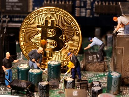 El símbolo del bitcoin, la criptomoneda más valorada del mercado.