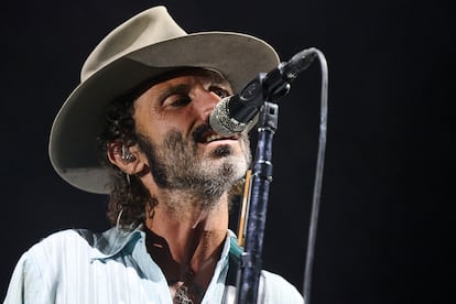 Leiva, anoche, en Movistar Arena de Madrid. 