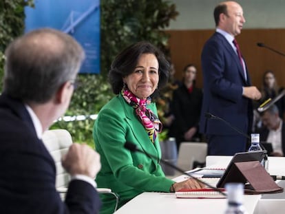 Ana Patricia Botín, presidenta del Santander, en la presentación de resultados del pasado 2 de febrero.