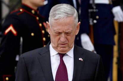 Jim Mattis, el pasado abril en el Pentágono.