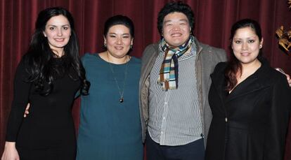 Anna Patalong (izquierda), Seyoung Park, JungHoon Kim y Ximena Agurto.