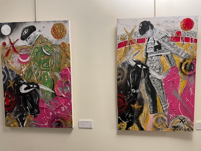 Una muestra de la exposición de Enrique Cruz Calonge, en la Sala Bienvenida de Las Ventas.