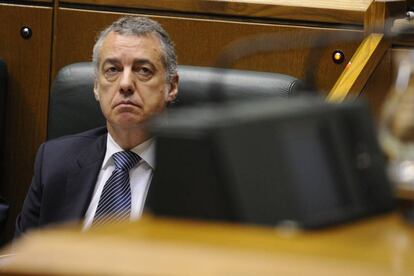 El lehendakari Urkullu, en una sesión reciente del Parlamento vasco.