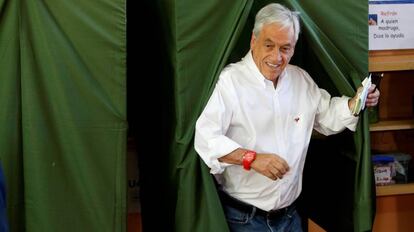 O ex-presidente do Chile e candidato, Sebastián Piñera