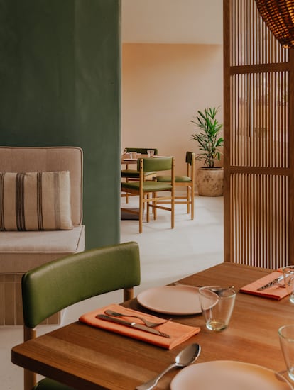 Interior del restaurante Cuyo en el Hotel Hyde Ibiza.