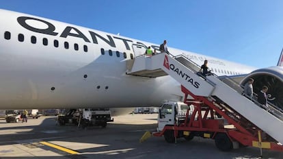 Llegada a Sídney, tras casi 20 horas de vuelo.