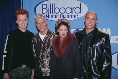 El grupo danés Aqua en los premios Billboard en 1997.