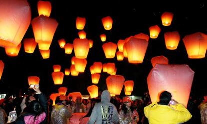 El festival de las linternas en Xinbei.