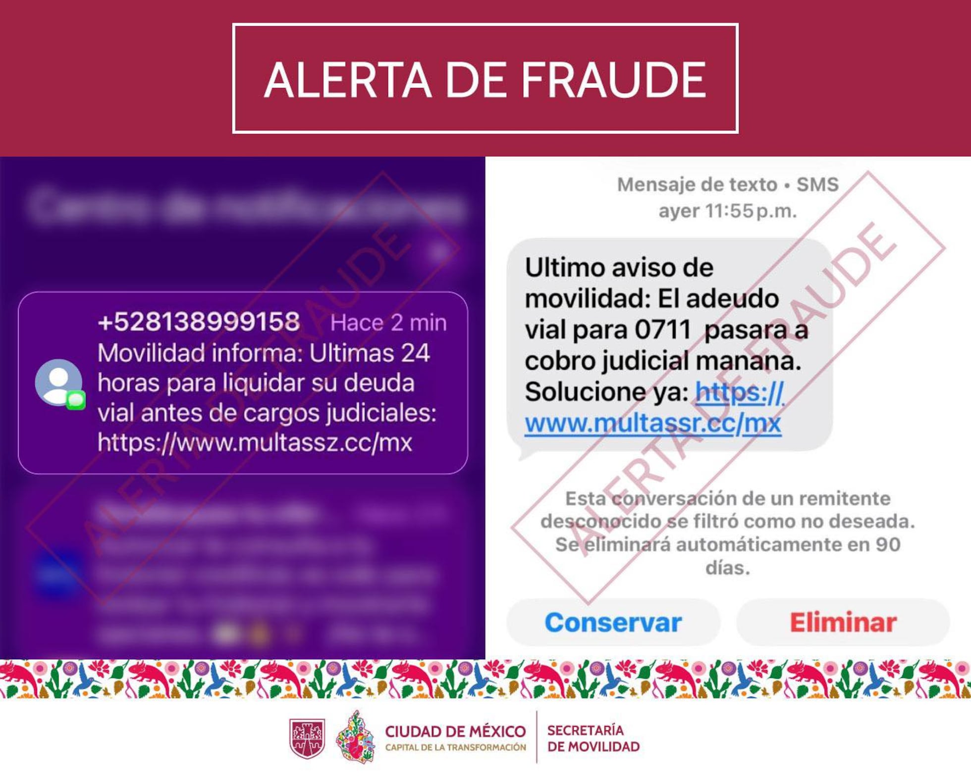 Ciudad de México alerta por fraudes con mensajes falsos de multas de ...