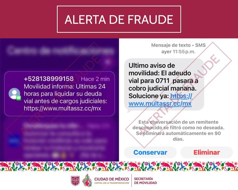 Ciudad de México alerta por fraudes con mensajes falsos de multas de ...