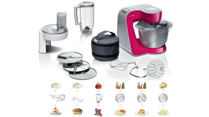 El modelo  MUM 5 Serie 4 de Bosch ofrece una mezcla homógenea de los ingredientes con sus sistema PlanetaryMixing.