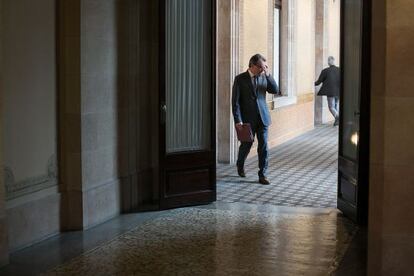 Artur Mas a su llegada al Parlament.