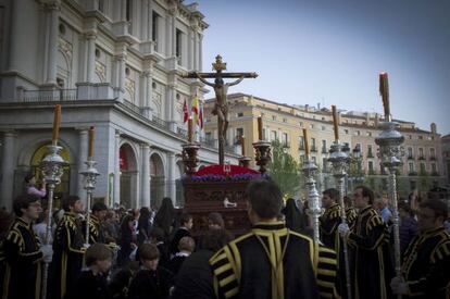 Un momento de la procesión del Cristo de la Fe y el Perdón.