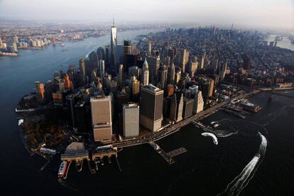 Manhattan vista desde el cielo.