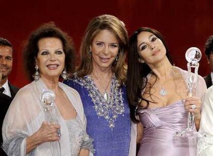 Claudia Cardinale, la reina Noor y Monica Bellucci.