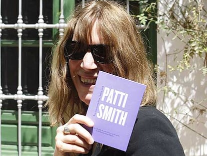 La cantante y poeta Patti Smith, ayer en Granada.