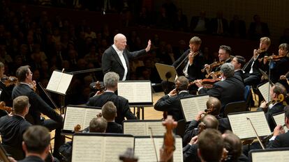 Bernard Haitink dirige la 'Séptima Sinfonía' de Anton Bruckner a la Filarmónica de Viena en el último concierto de su carrera, ofrecido el 6 de septiembre de 2019 en el Festival de Lucerna.