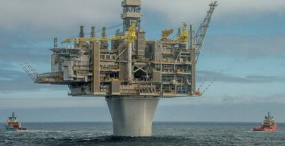 Una plataforma petrolífera de ExxonMobil en la costa canadiense, el 13 de junio.