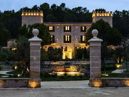 Fachada del hotel Castell Son Claret, en Mallorca.