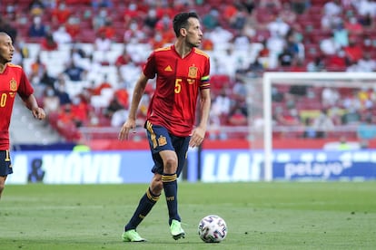 Busquets, en el España-Portugal del pasado viernes.