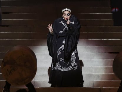 Un momento de la actuación de Madonna en Eurovisión